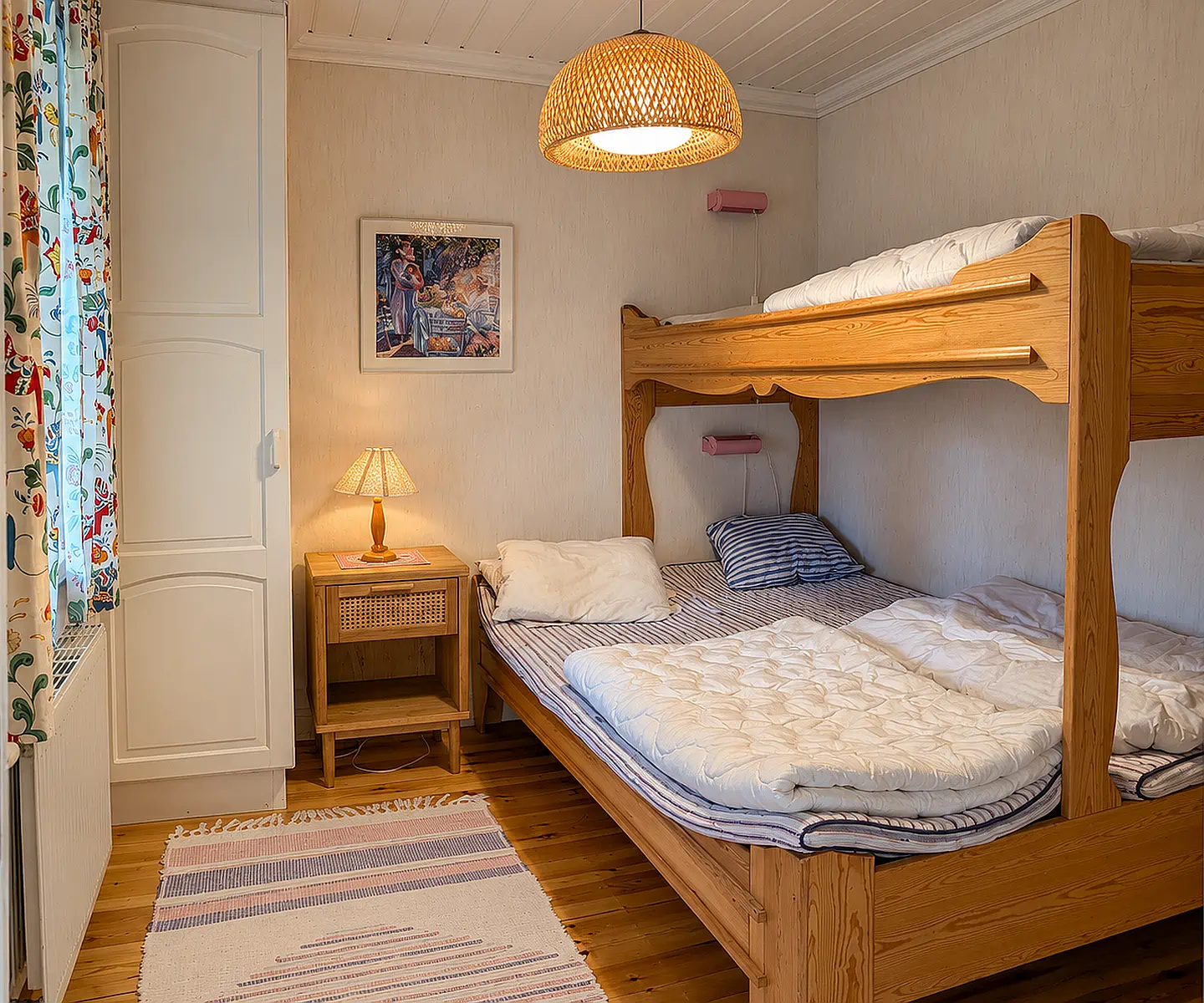 Sovrum med våningssängar i Gruven