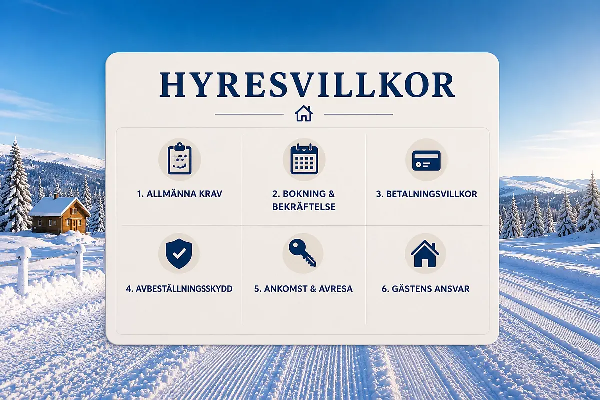 Hyresvillkor för Fjällstugor i Sälen